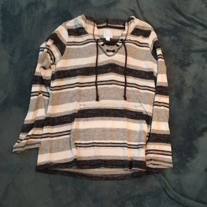 Hooded Striped Sweater